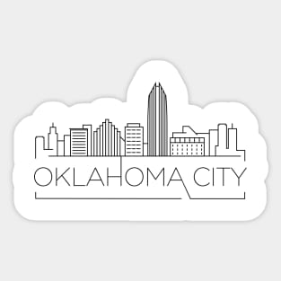 Oklahoma City Minimal Skyline Sticker